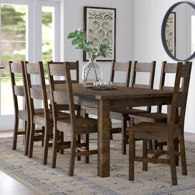 Trevion 6 piece mahogany deals solid wood dining set